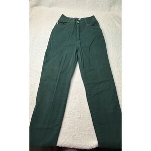 Bongo Women's Dark Green High Waisted Pants Sz S Casual Vintage Retro Utility